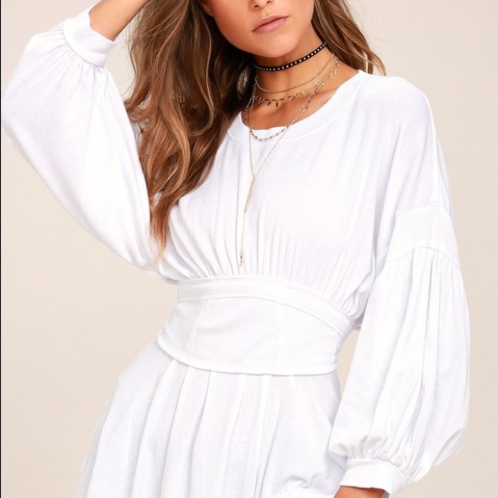 Free People Time Travelers Top in white